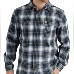 Carhartt Men’s Relaxed Fit Plaid Button Up…